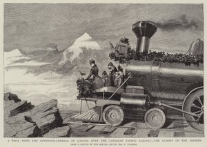 Eine Tour mit dem Generalgouverneur von Kanada über die Canadian Pacific Railway, der Gipfel der Rockies von Frederic Villiers